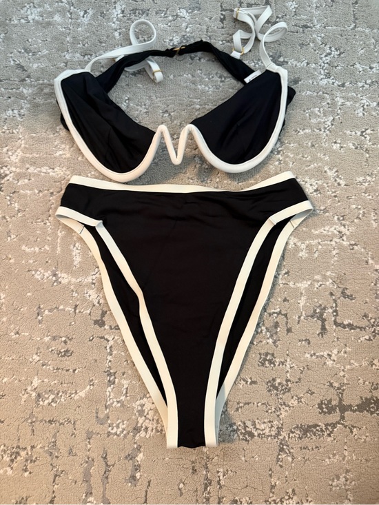 l*space Other - L*Space Black & White Contrast High-Waist Bikini Set
